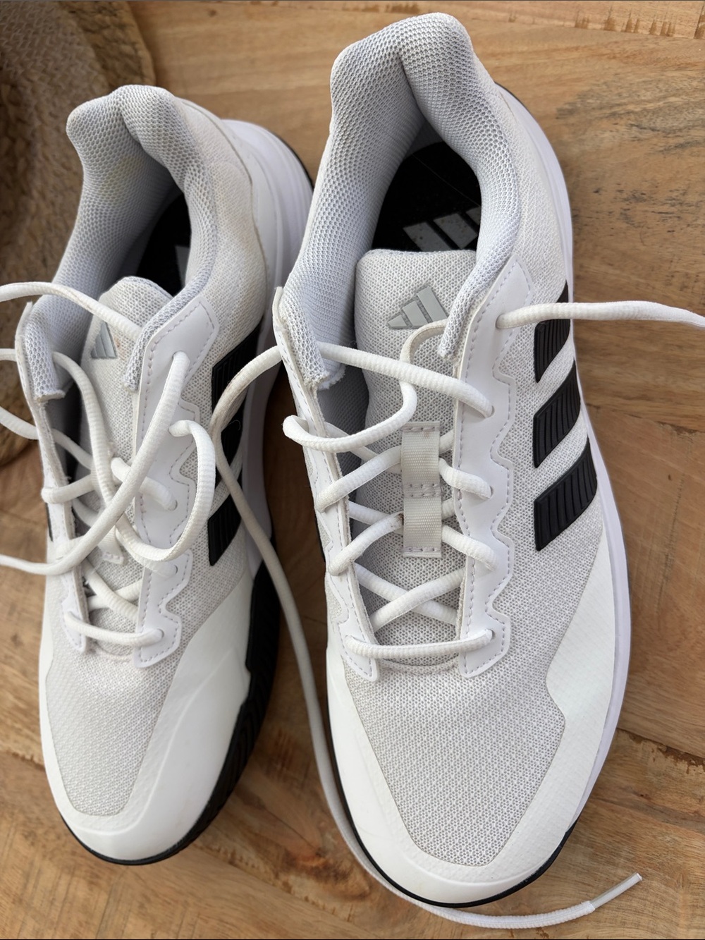 adidas Men’s White and Black Athletic Sneakers